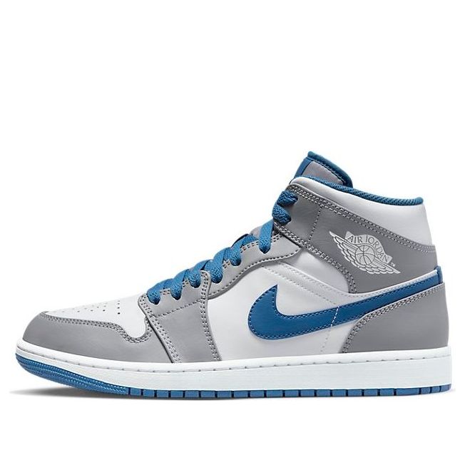 Air Jordan 1 Mid 'Cement Grey True Blue'  DQ8426-014 Iconic Trainers